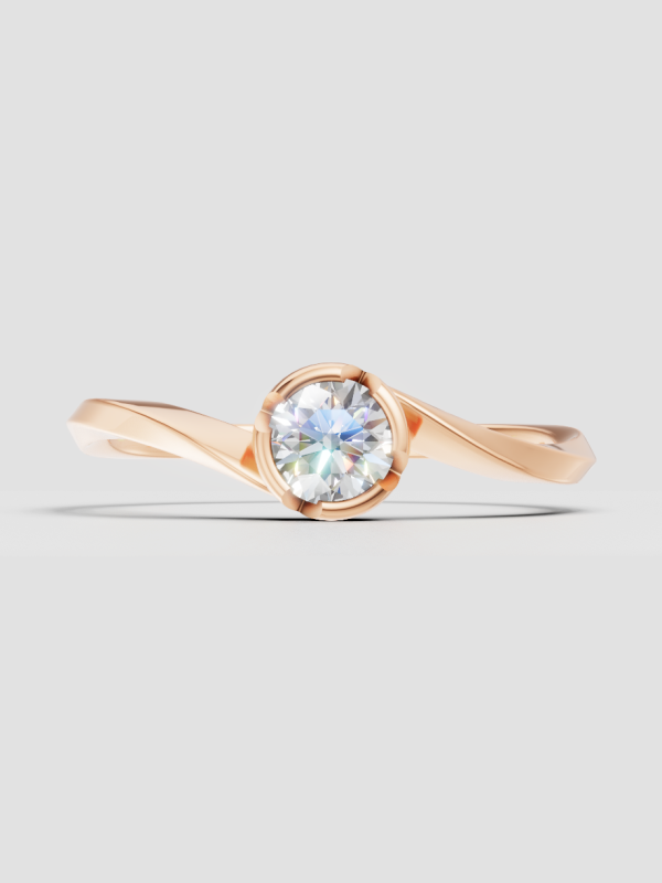 Twist Solitaire Ring